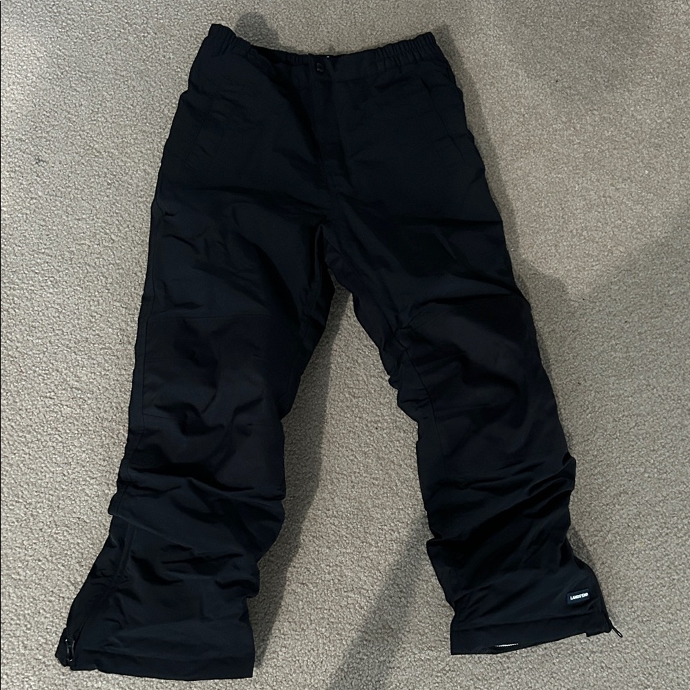 Lands' End Kids Black Snowpants